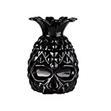 Tazas Cakunmik, vasos de bar, vasos de cóctel de cerámica, vasos de cóctel, vasos de piña, pulpo oscuro, cerámica hawaiana, negro